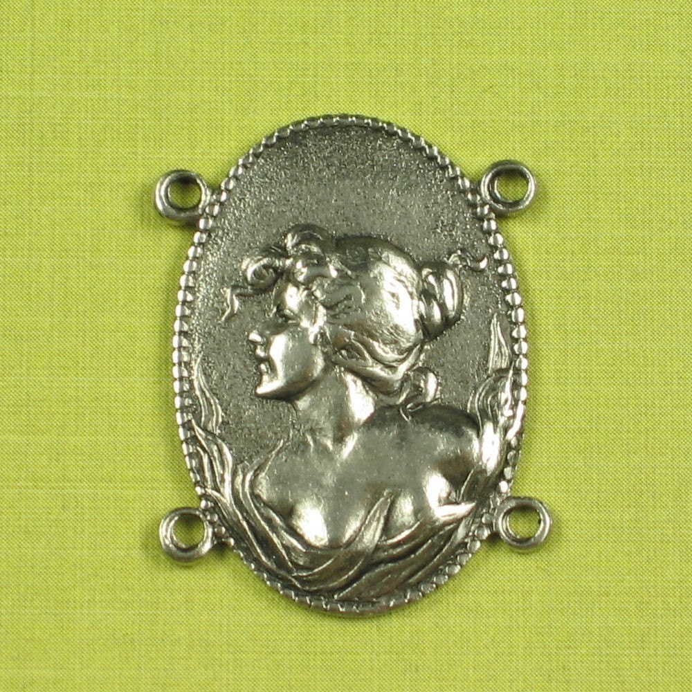 6 New Antiqued Silver 4 Ring Women Art Nouveau Jewelry Finding 564