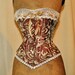 Bronze Steampunk Corset- Brocade Silk- Steampunk Wedding- Lingerie