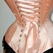 Victorian Corset, Satin Lingerie,  Boned, Pin Up