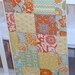 Modern Patchwork Baby Blanket Crib Blanket  - Eclectic made with the Heirloom Citrine Collection by Joel Dewberry - Soft flannel back