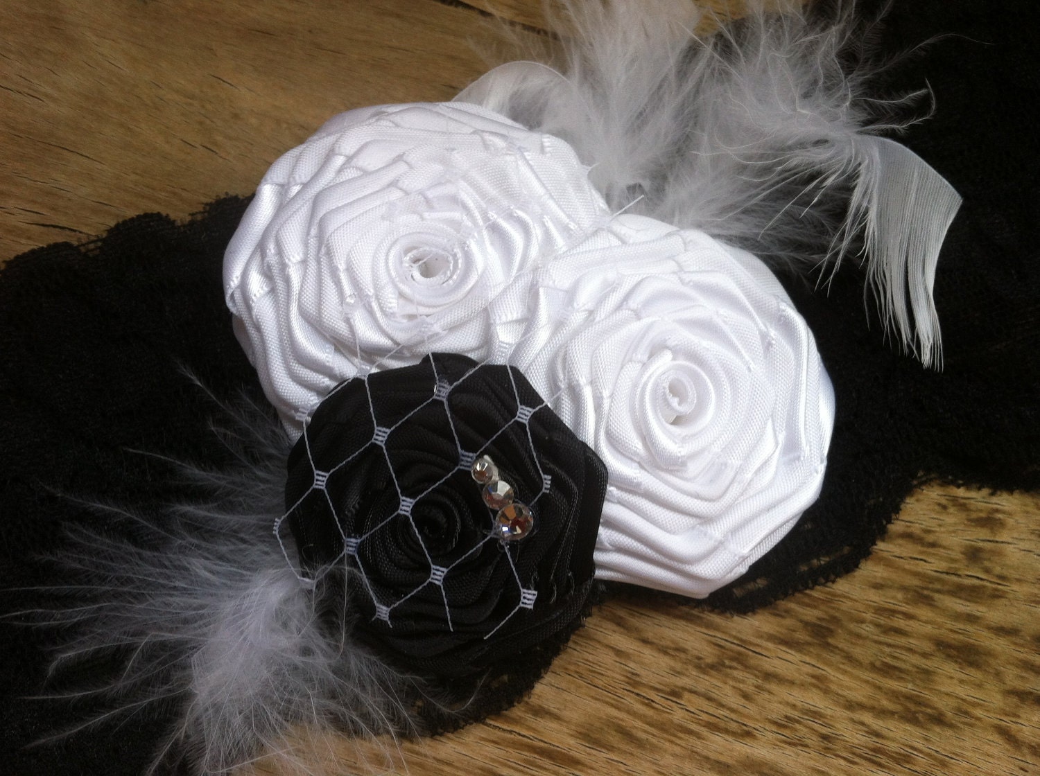40% OFF SUPER SALE Boho Big Black Lace Headband - Free Shipping if Purchased with Another Item