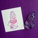 mermaid clear polymer rubber stamp