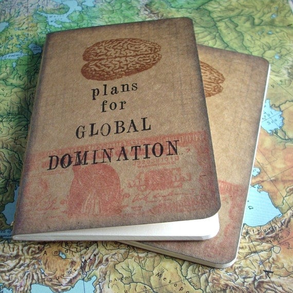 Plans for global domination pocket moleskine cahier - unruled paper