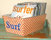 Custom Rectangular Galvanized Storage Bin with a Monogram - You Pick the Print