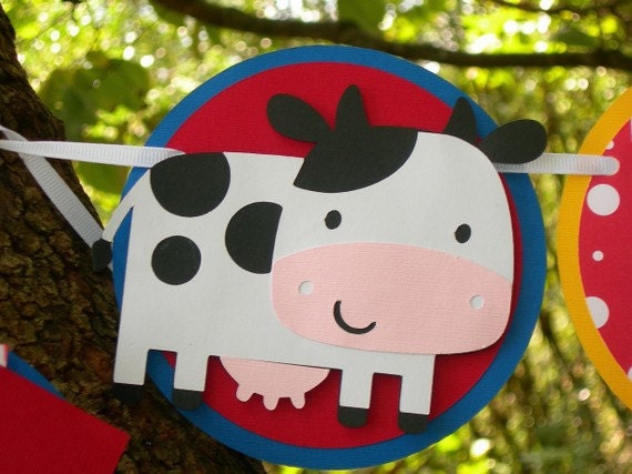 Farm Friends Birthday Banner MADE TO ORDER