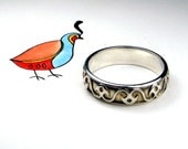 Sterling SIlver Celtic Inspired Ring - size 9 3/4