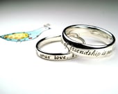 any inscription custom made ring- rounded
