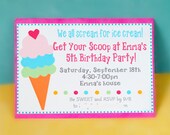The ICE CREAM COLLECTION - Custom Invitations from Mary Had a Little Party