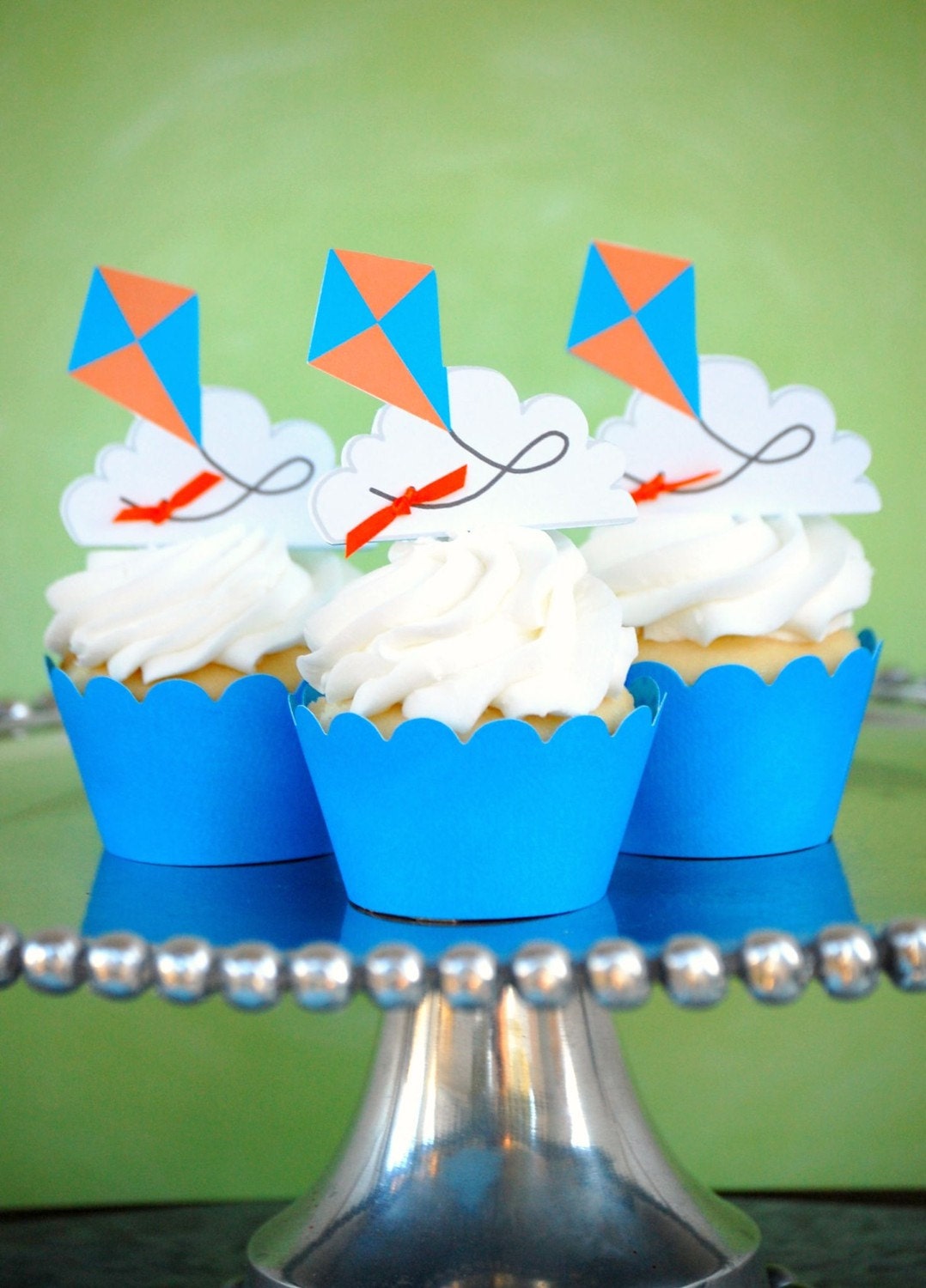 The Kite Collection - Custom Cupcake Toppers and Their Wraps from Mary Had a Little Party