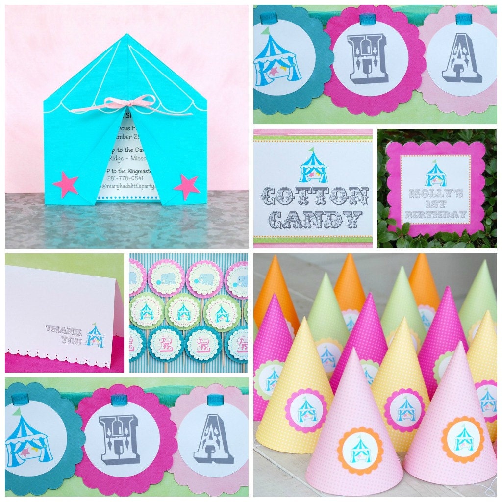 The CIRCUS/ CARNIVAL Collection - Custom Signs from Mary Had a Little Party