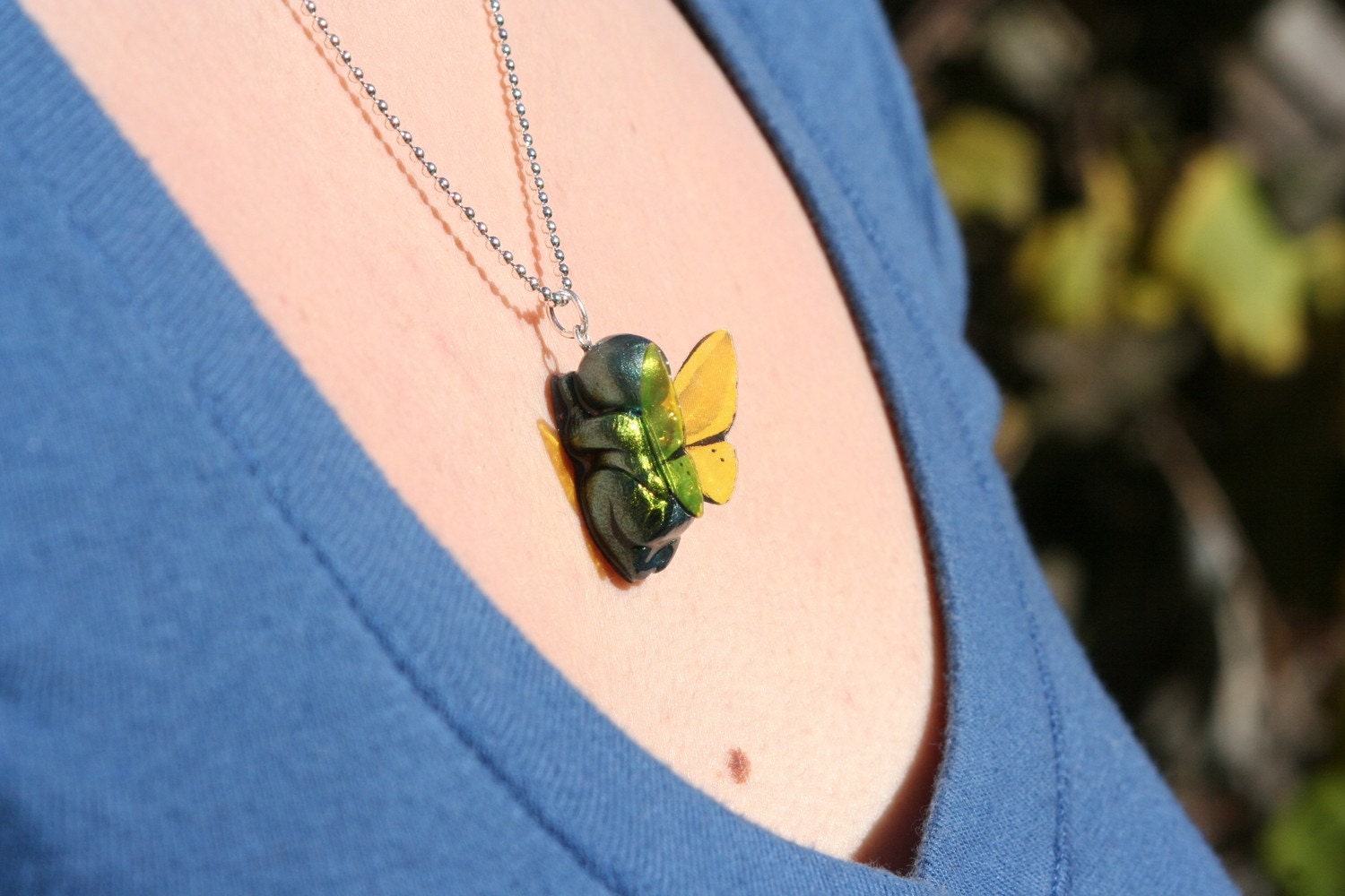 Mother's Angel Necklace with butterfly wings - you pick colors