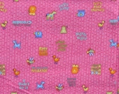 Pink Nursery Print by Debbie Mumm - 1 Yard (((marked down to HALF PRICE)))