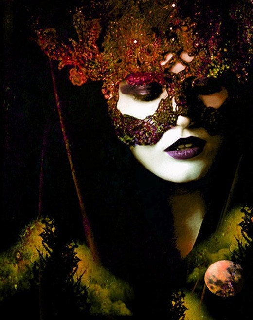Photography,  Portrait, Woman Portrait, Giclee Print, Photomontage, Collage, Painted Photographs, Summer Solstice, Wall Art, Home Decor