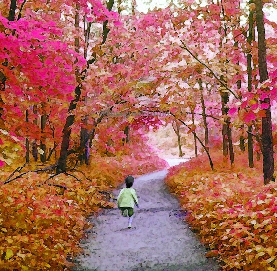 Figurative Art, Photomontage, Illustration, Photography, Landscape, Summer, Nursery Wall Art, Home Decor