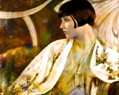Fine Art Print, Vintage Art, Photography, Altered Art, Painted Photographs, Home Decor, Woman Portrait,