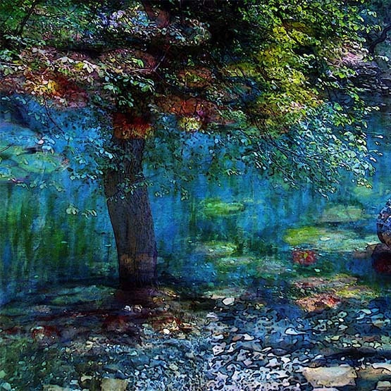 Nature, Landscape, Springtime, Fine Art Print, Giclee Archival Print, Photomontage, Collage, Painted Photographs,