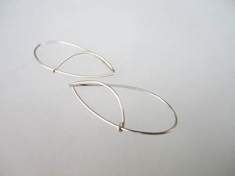 Sail Earrings, Sterling Silver wire