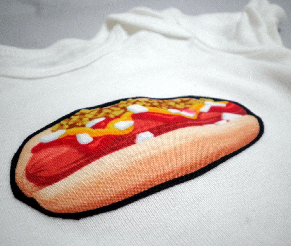 Hot Dog Bodysuit - the Works - short sleeved