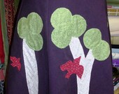 Appliqued Red Bird skirt - W32