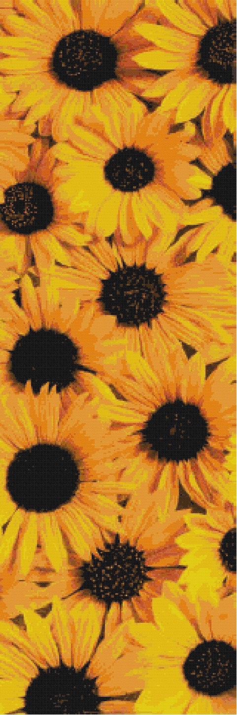 Sunny Sunflowers - a counted cross stitch pattern