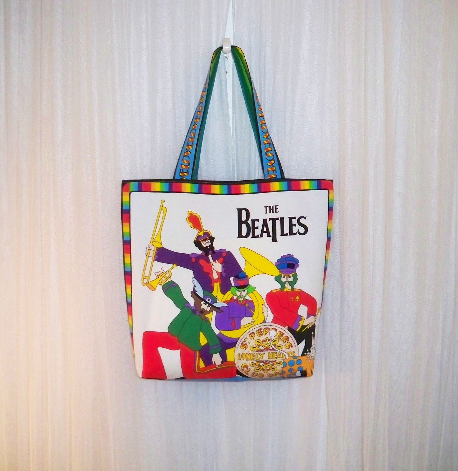 The Beatles Fab Four Tote Bag Sgt. Peppers Yellow Submarine Made To Order Treasury Featured