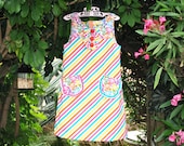 Ruffle Candy Stripes Skelanimals Girls Jumper Summer Dress Size 6