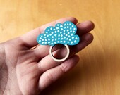 Cloud Polka Dot Ring Wooden