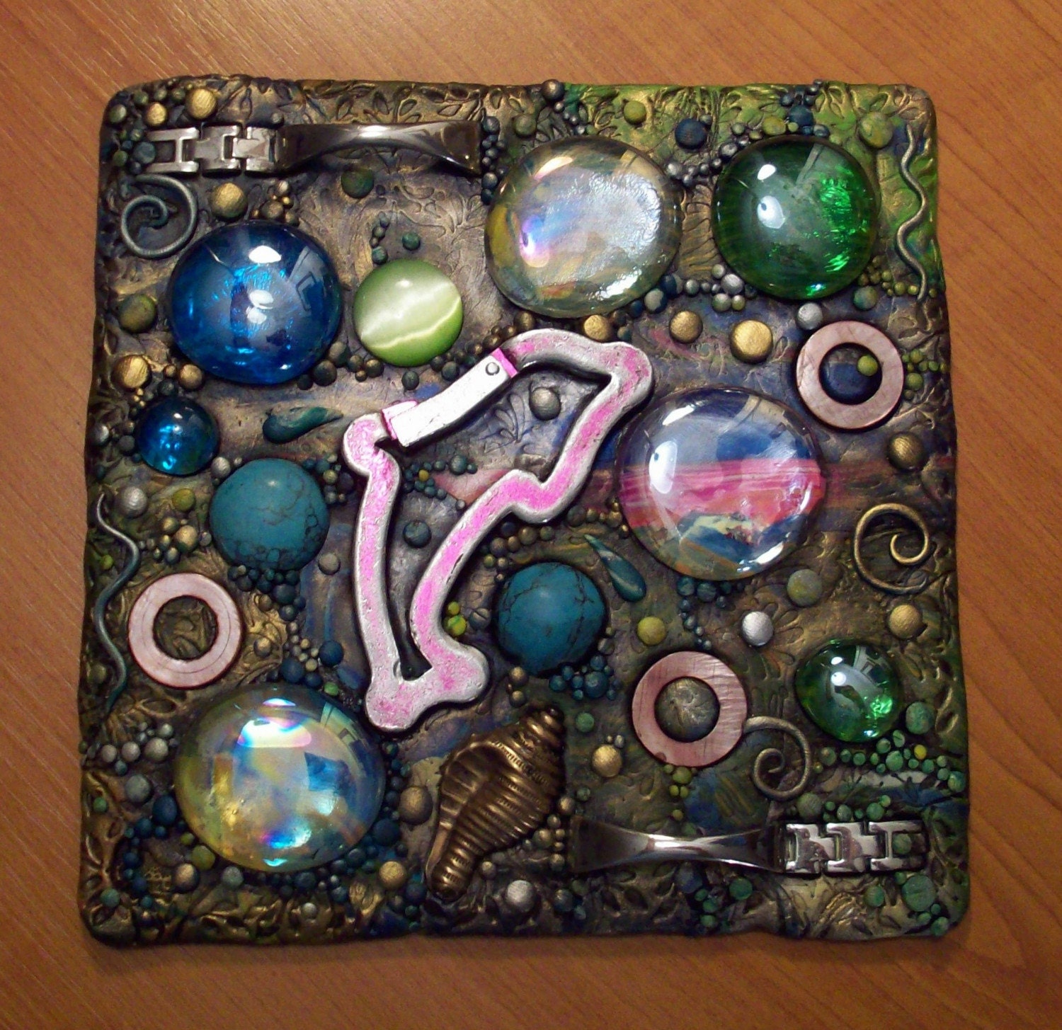 Seaside Carnival Polymer Clay Tile