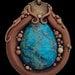 Sea Sediment Jasper and Polymer Clay  Pendant