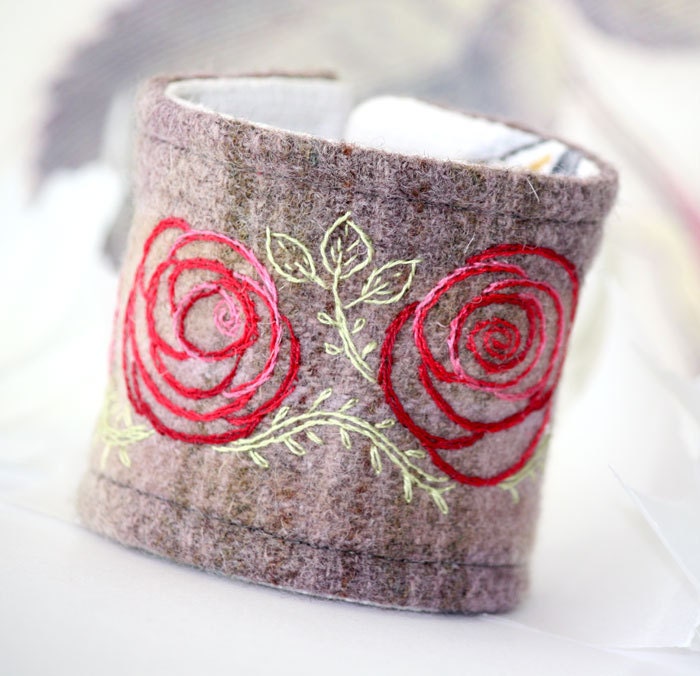 Fabric Textile Hand Embroidery Plaid Flowers ProjectEmbrace Proceeds American Cancer Society