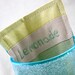 Hand Embroidery Fabric Textile Coasters Yellow Mint Lemon and Lime Summer Fun Linen Embroidered