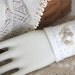 Bridal Wedding Accessory Hand Embroidered Textile Fabric Bracelet Cuff Hydrangea Magnolia