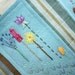 Ipad Mini Case Kindle Nook eReader Cover Flower Garden Hand Embroidery hand embroidered  Blue Green