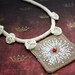 Fabric Fiber Textile Necklace Eco Friendly Hand Embroidered Queen Annes Lace