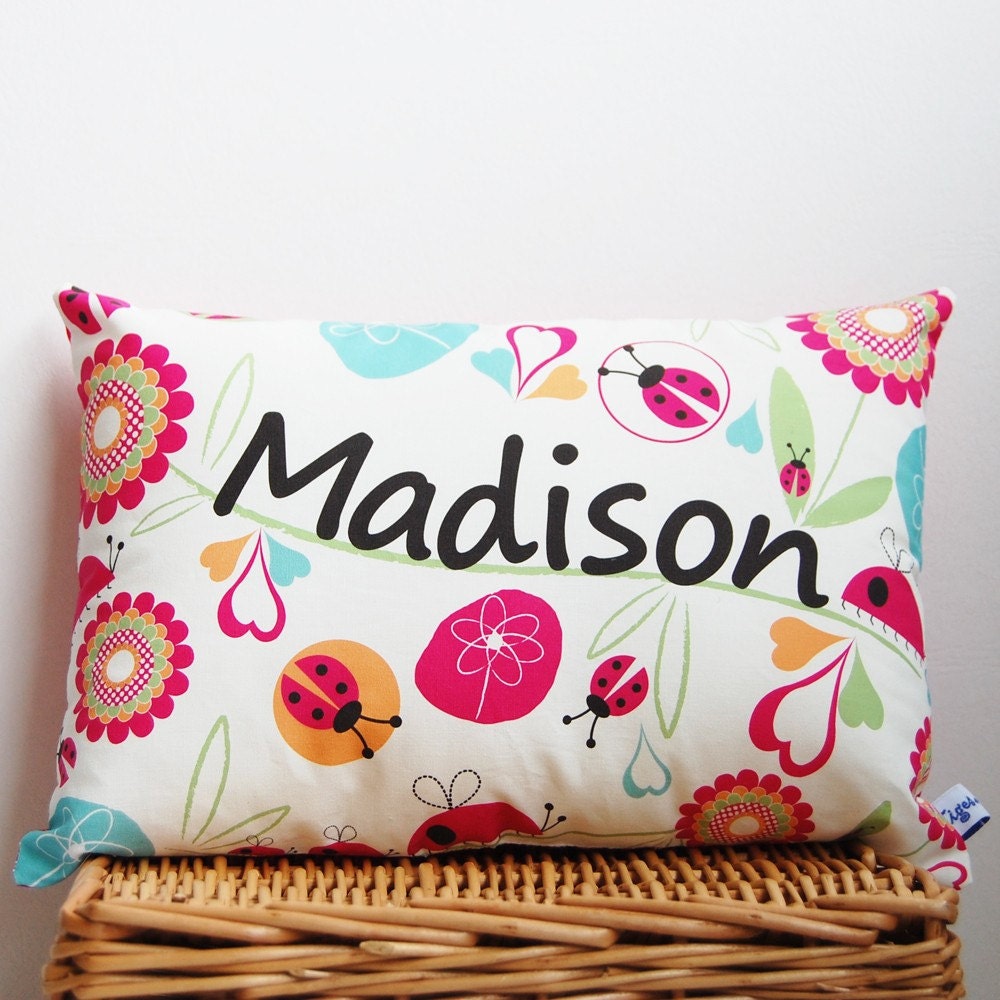 Ladybird Personalised Decorative Cushion