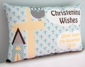 Boys Christening Decorative Cushion