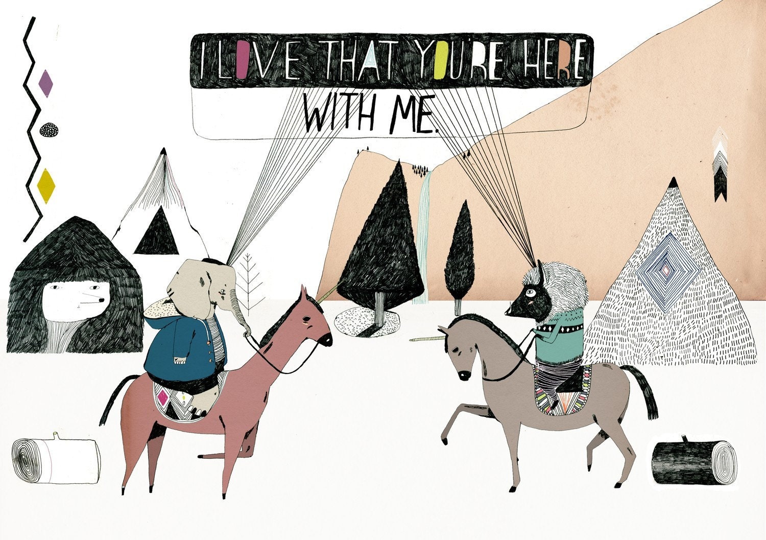 Here With Me Print 5 x 7