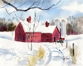 Two Barns-Print