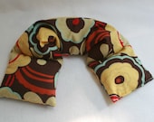 Heat Pack or Cold Therapy Wrap/ Neck Shoulder/ Flax Seed,Mint, Lavender - Mocca