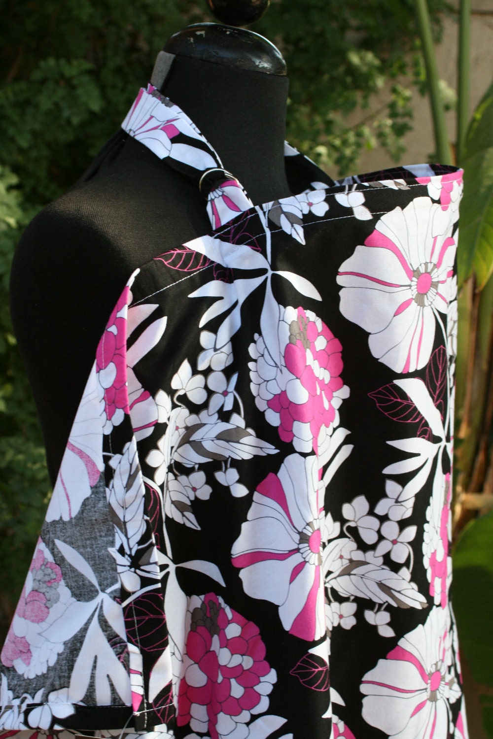 Nursing Cover  Pink and Black  Floral