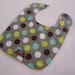Wet Bag-Large Waterproof Wet Bag- 12.5 x 12.5- Snap Handle and Zipper- Star Flower- Gray-Brown-Green