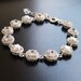 Wedding Jewelry Bridal Bracelet Cubic Zirconia CZ Silver Vintage Inspired Halo Bracelet - Cynthia B4P