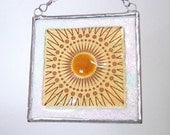 Sun Fused Glass Light Catcher Suncatcher Amber