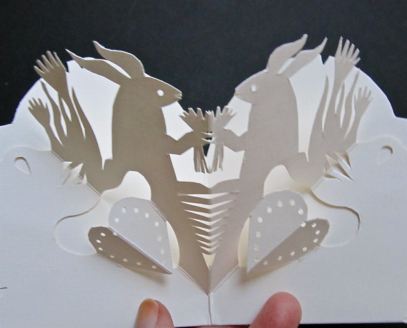 Bunny Bouquet - Hand Cut Kirigami Keepsake Card
