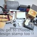 RZ  jewelry stamping kit 3 letter sizes1.5mm, 2mm and 3mm jewelry stamping wtih silver rollo chains - all 3 sizes letters