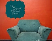 Curvy Frame Colored Chalkboard Wall Decal