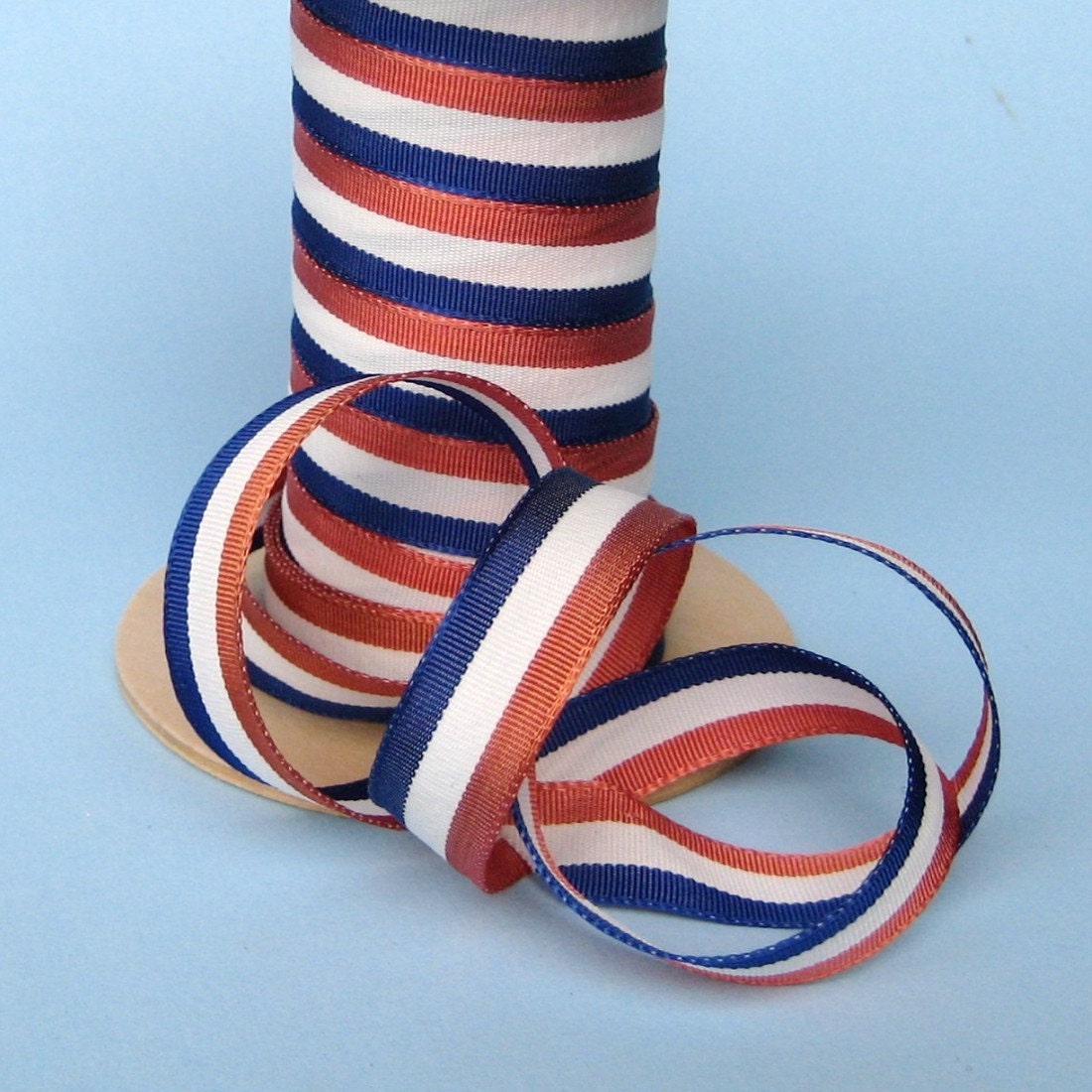 Vintage Red White and Blue Ribbon Patriotic Stripes