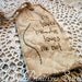 Primitive Spring Daisy Hang Tag, He Loves Me, Loves Me Not,  Hand Stitched