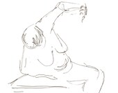 Art print - Shield - Gesture drawing figure study
