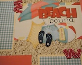 Beach Bound  Premade 12x12 Scrapbook Pages for the Beach Boy GIRL SUMMER